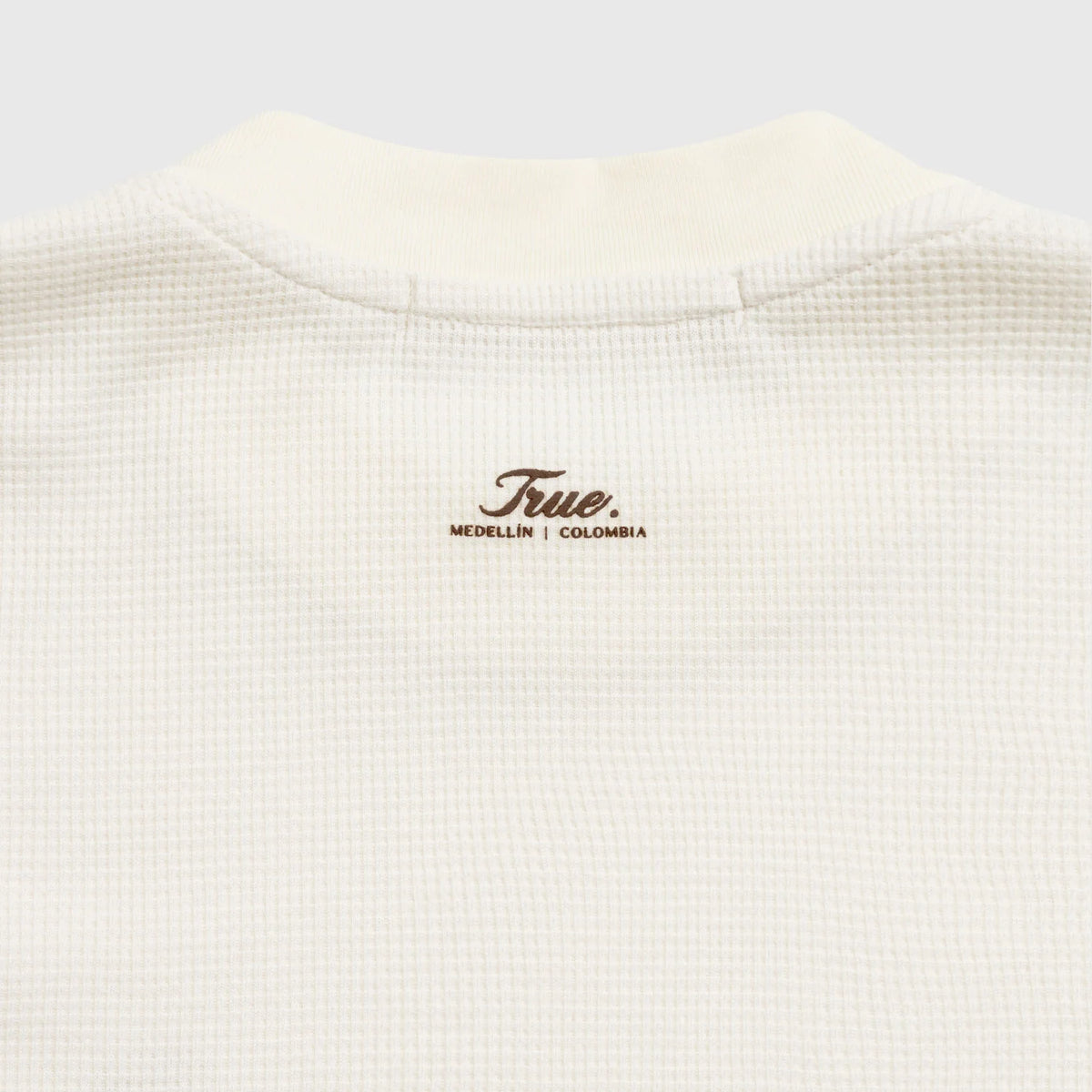 TEXTURED BOXY TEE CREAM - FRONT OF