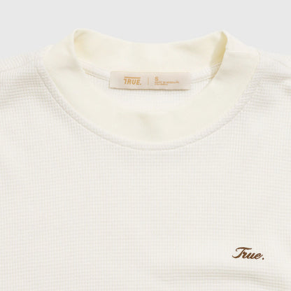 TEXTURED BOXY TEE CREAM - FRONT OF