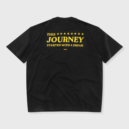 T-SHIRT THE JOURNEY OVERSIZED BLACK - FRONT OF