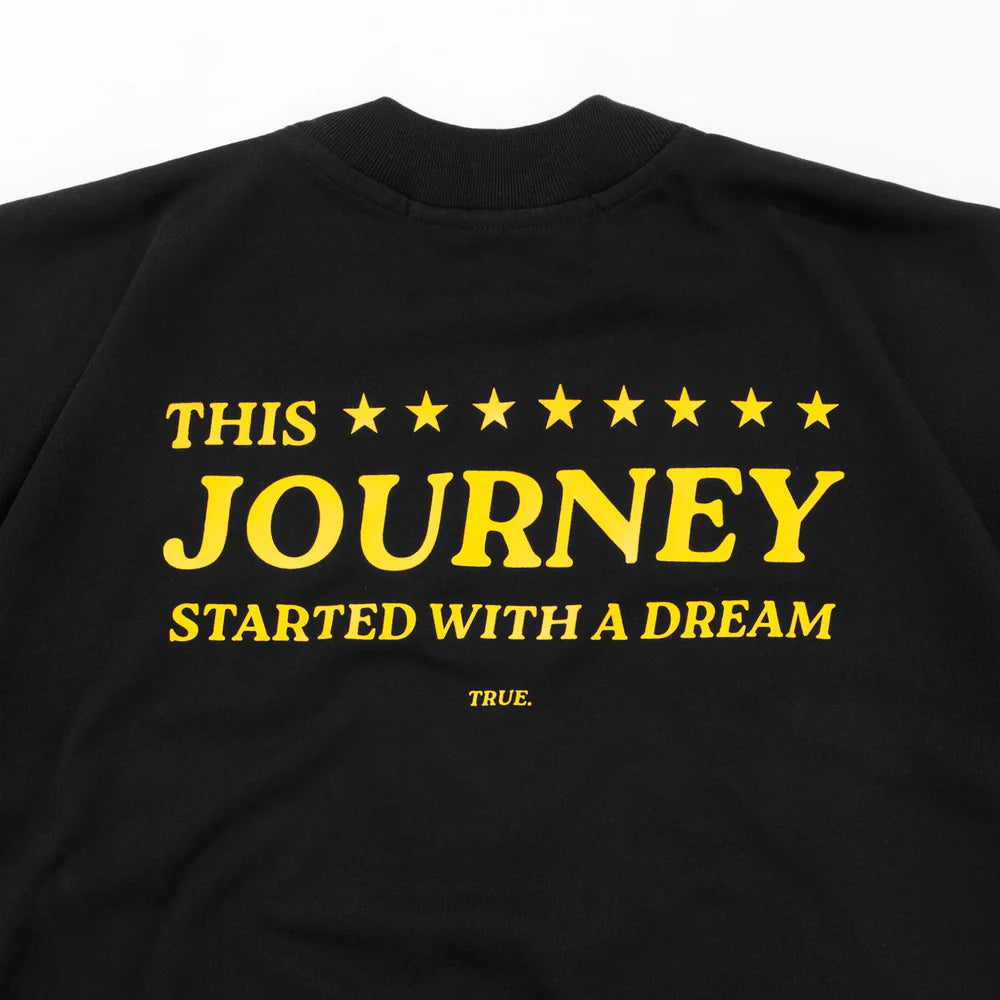 T-SHIRT THE JOURNEY OVERSIZED BLACK - FRONT OF
