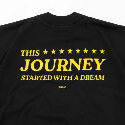 T-SHIRT THE JOURNEY OVERSIZED BLACK - FRONT OF