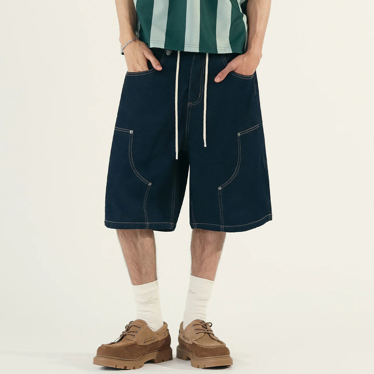ALL STARS DENIM JORTS BLUE - FRONT OF