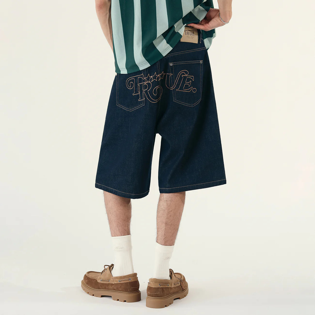 ALL STARS DENIM JORTS BLUE - FRONT OF