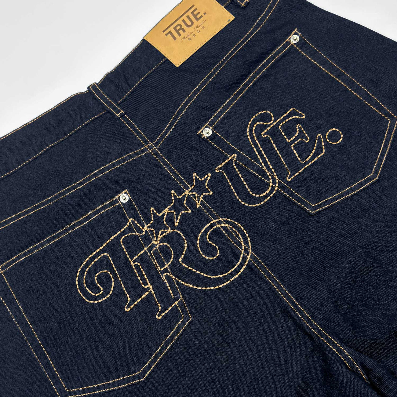 ALL STARS DENIM JORTS BLUE - FRONT OF