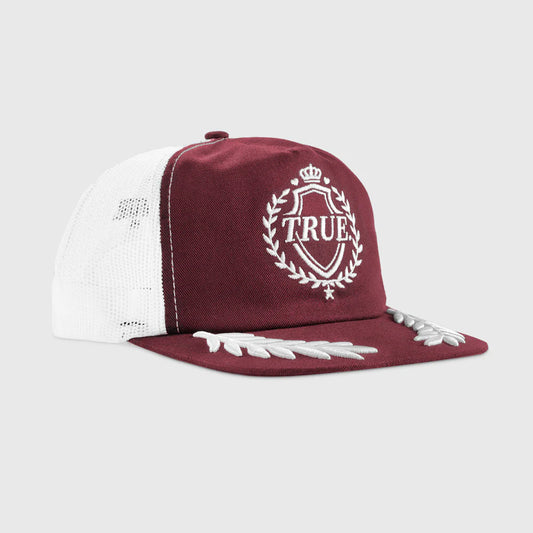 GORRA TRUE LOUNGE GOLFER DEEP RED - FRONT OF.