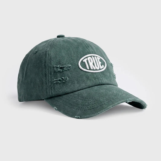 TRUE UNIFORM CAP WASHED GREEN - FRONT OF