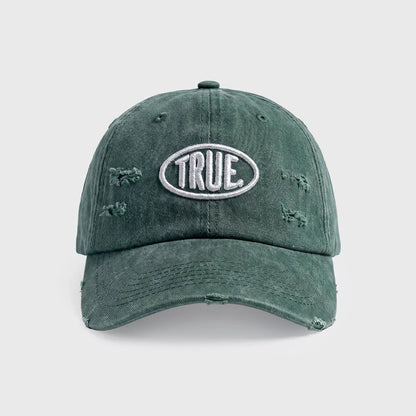 TRUE UNIFORM CAP WASHED GREEN - FRONT OF