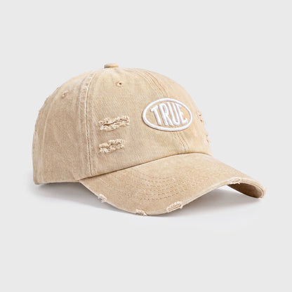 TRUE UNIFORM CAP WASHED SAND - FRONT OF