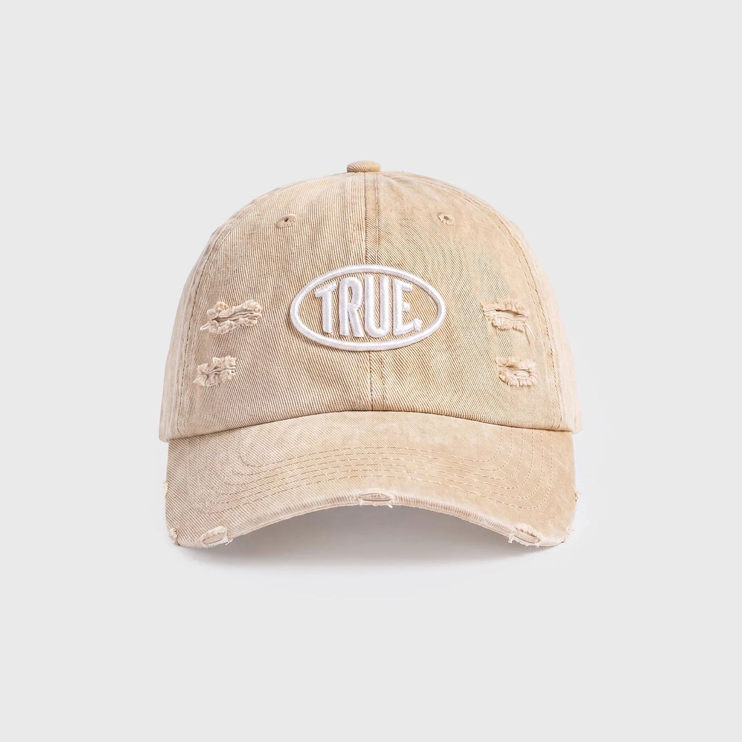 TRUE UNIFORM CAP WASHED SAND - FRONT OF