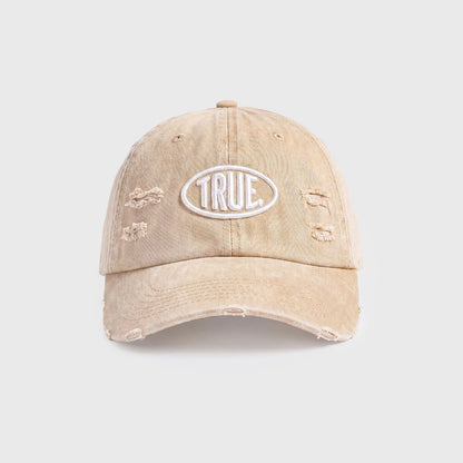 TRUE UNIFORM CAP WASHED SAND - FRONT OF