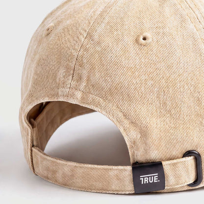 TRUE UNIFORM CAP WASHED SAND - FRONT OF