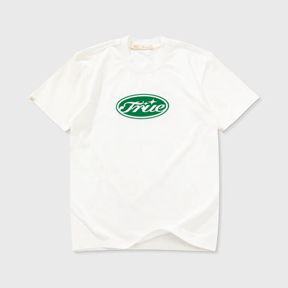 TRUE STAMP T-SHIRT CREAM - FRONT OF