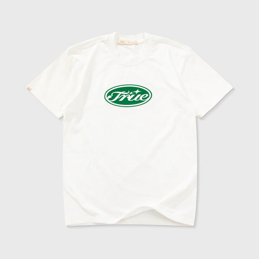 TRUE STAMP T-SHIRT CREAM - FRONT OF