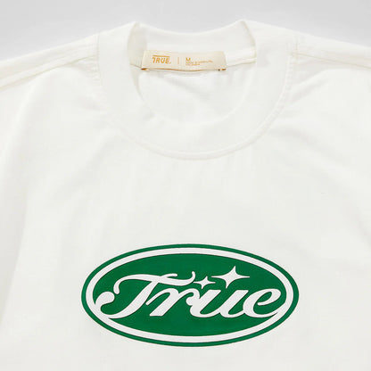 TRUE STAMP T-SHIRT CREAM - FRONT OF