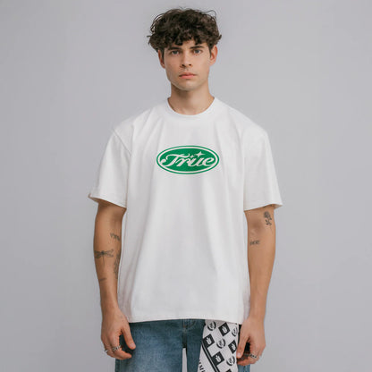 TRUE STAMP T-SHIRT CREAM - FRONT OF