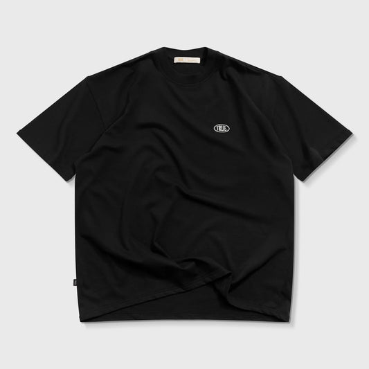 TRUE UNIFORM OVERSIZED T-SHIRT BLACK - FRONT OF