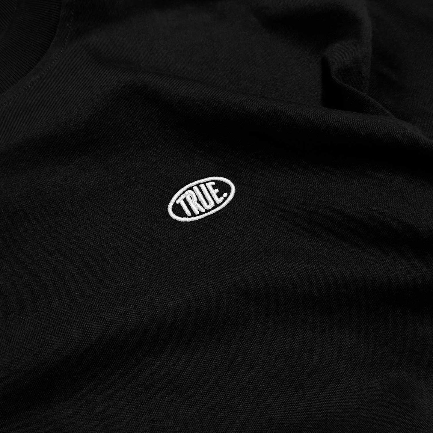 TRUE UNIFORM OVERSIZED T-SHIRT BLACK - FRONT OF