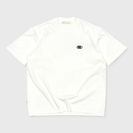TRUE UNIFORM OVERSIZED T-SHIRT CREAM - FRONT OF