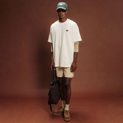 TRUE UNIFORM OVERSIZED T-SHIRT CREAM - FRONT OF