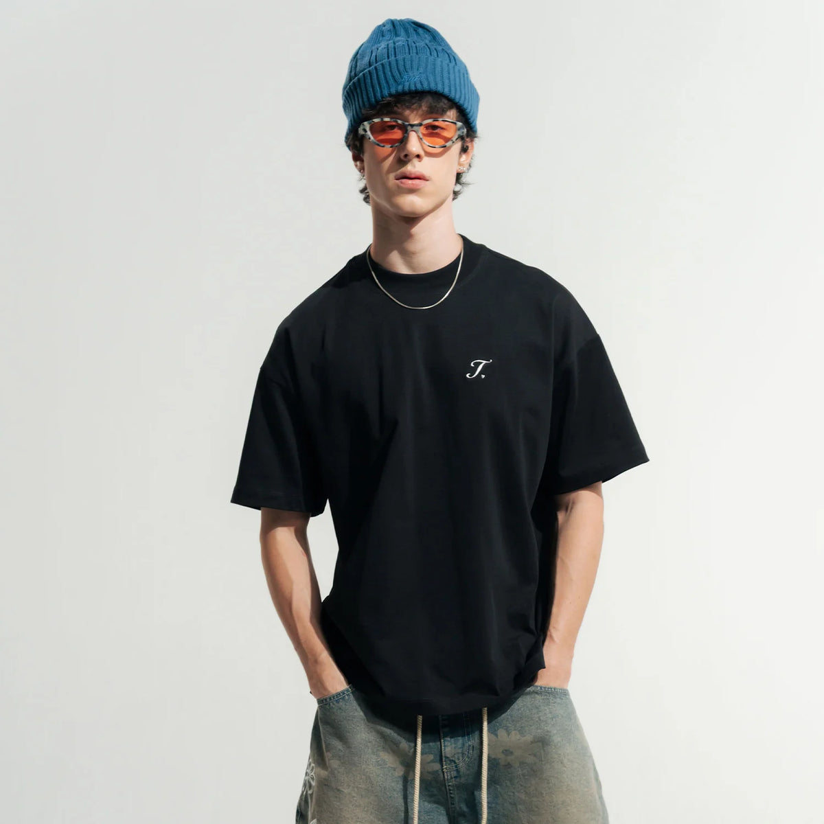 TRUE WAY LOOSE FIT T-SHIRT BLACK - FRONT OF