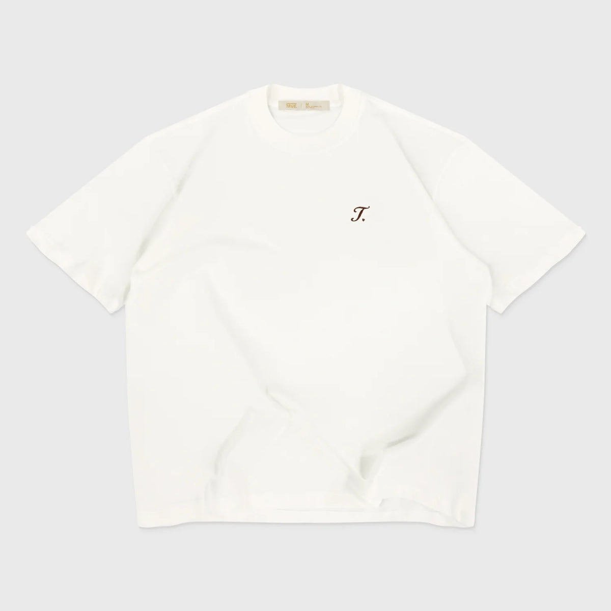 TRUE WAY LOOSE FIT T-SHIRT CREAM - FRONT OF