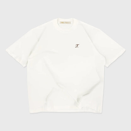 TRUE WAY LOOSE FIT T-SHIRT CREAM - FRONT OF