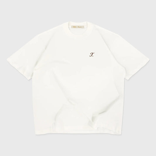 TRUE WAY LOOSE FIT T-SHIRT CREAM - FRONT OF