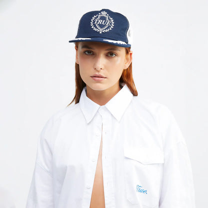 GORRA TRUE LOUNGE GOLFER NAVY BLUE - FRONT OF.