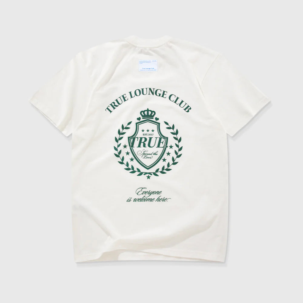 TRUE LOUNGE T-SHIRT CREAM - FRONT OF.