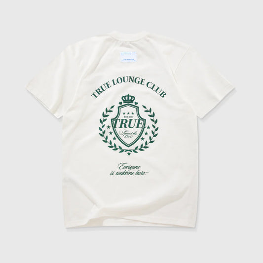 TRUE LOUNGE T-SHIRT CREAM - FRONT OF.