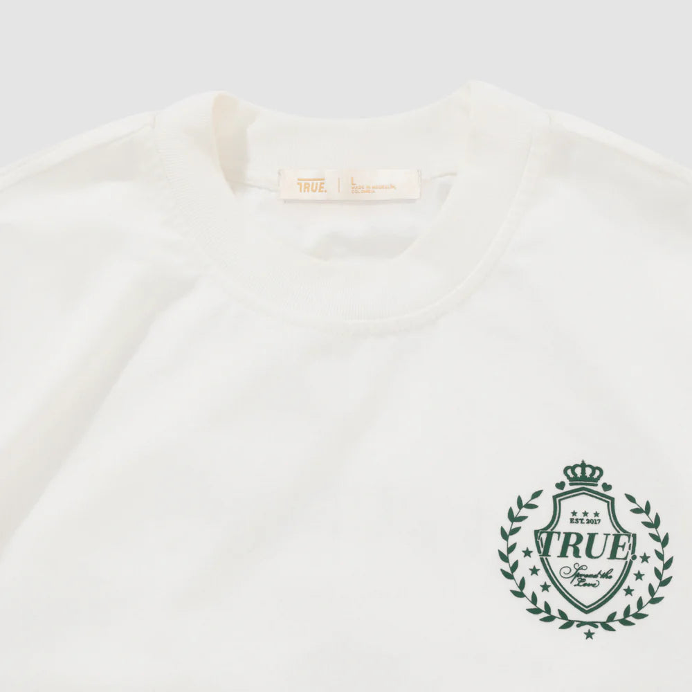 TRUE LOUNGE T-SHIRT CREAM - FRONT OF.