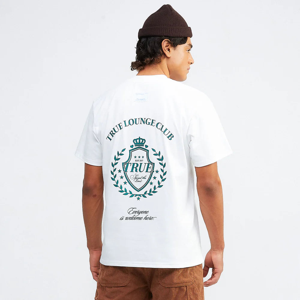 TRUE LOUNGE T-SHIRT CREAM - FRONT OF.