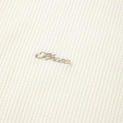 TRUE TEXTURE SLEEVELESS TEE CREAM - FRONT OF