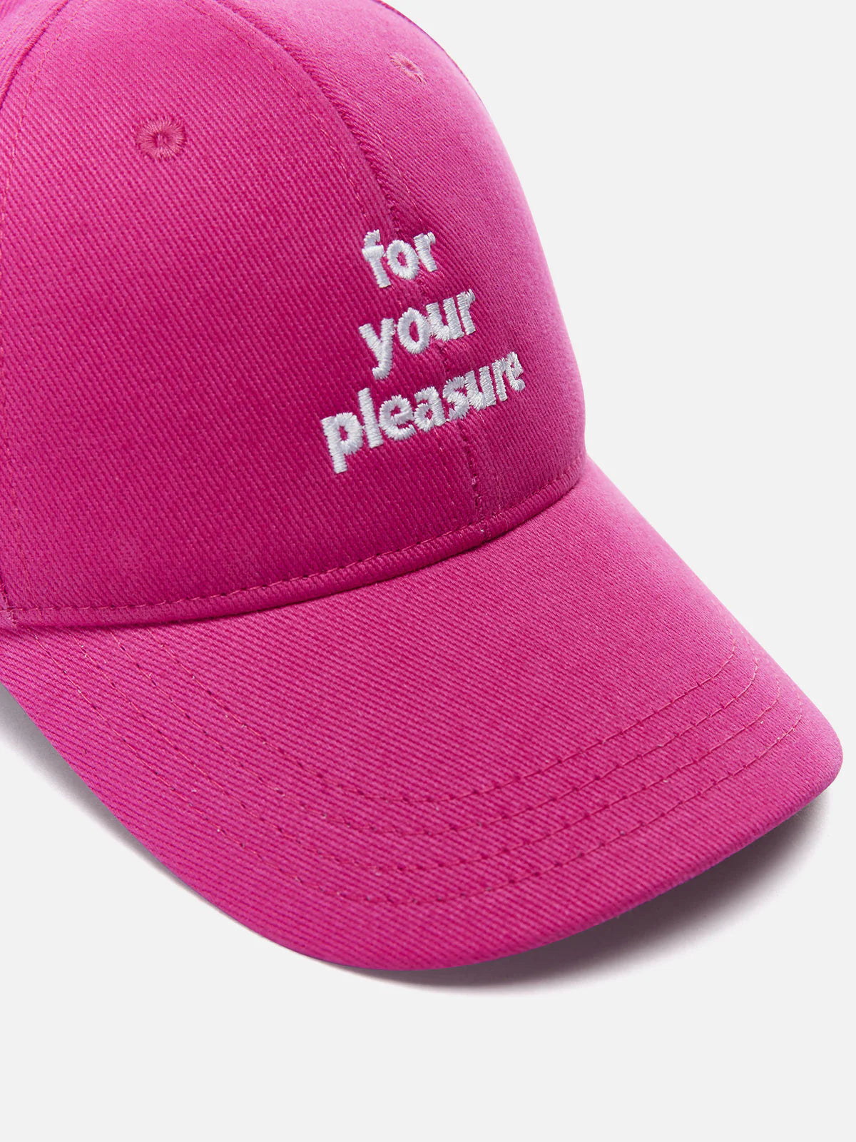 GORRA FOR YOUR PLEASURE PINK - FRONT OF.