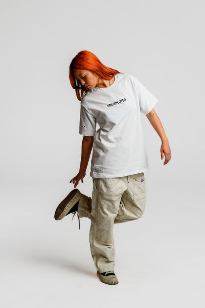 UNEMPLOYED TEE WHITE - FRONT OF