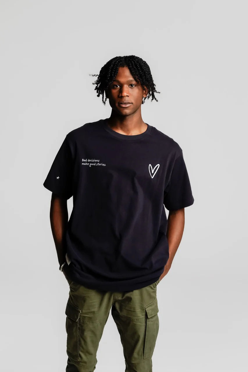 LOVE-FIFTEEN TSHIRT ICONIC NAVY - FRONT OF