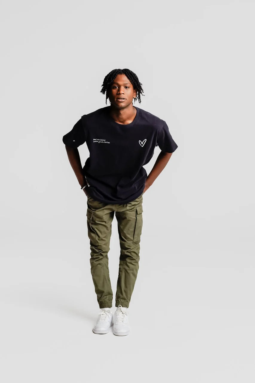 LOVE-FIFTEEN TSHIRT ICONIC NAVY - FRONT OF