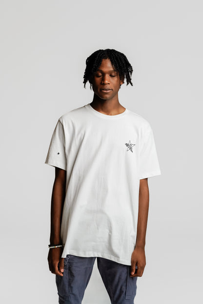 VALLDOREIX STATEMENT TEE WHITE - FRONT OF