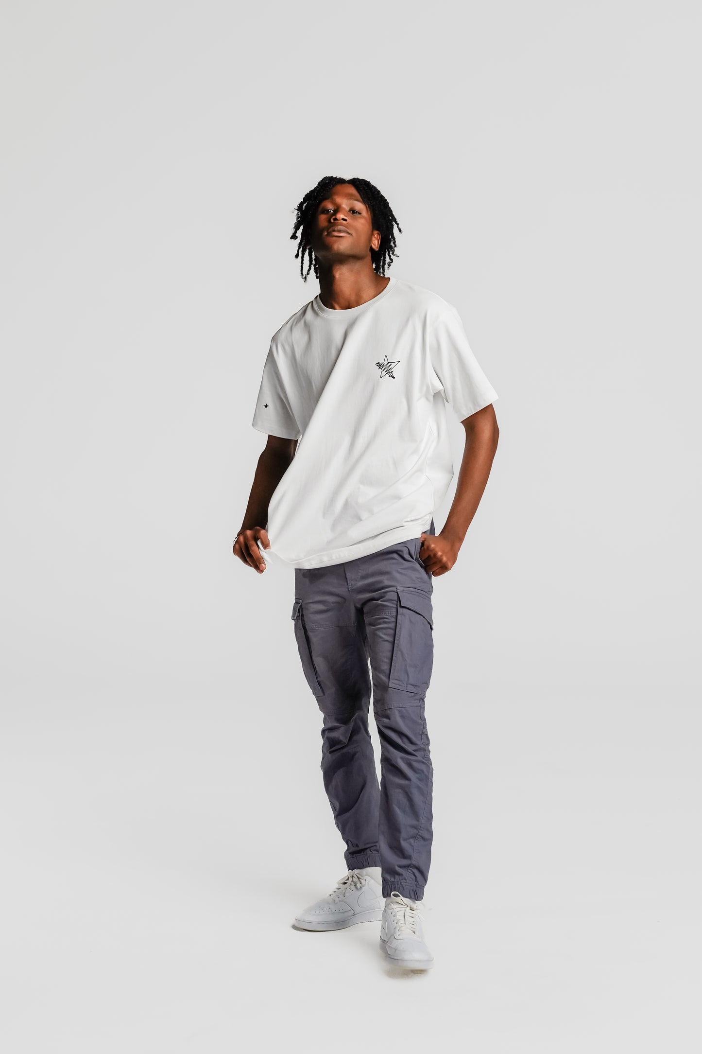 VALLDOREIX STATEMENT TEE WHITE - FRONT OF
