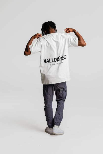 VALLDOREIX STATEMENT TEE WHITE - FRONT OF