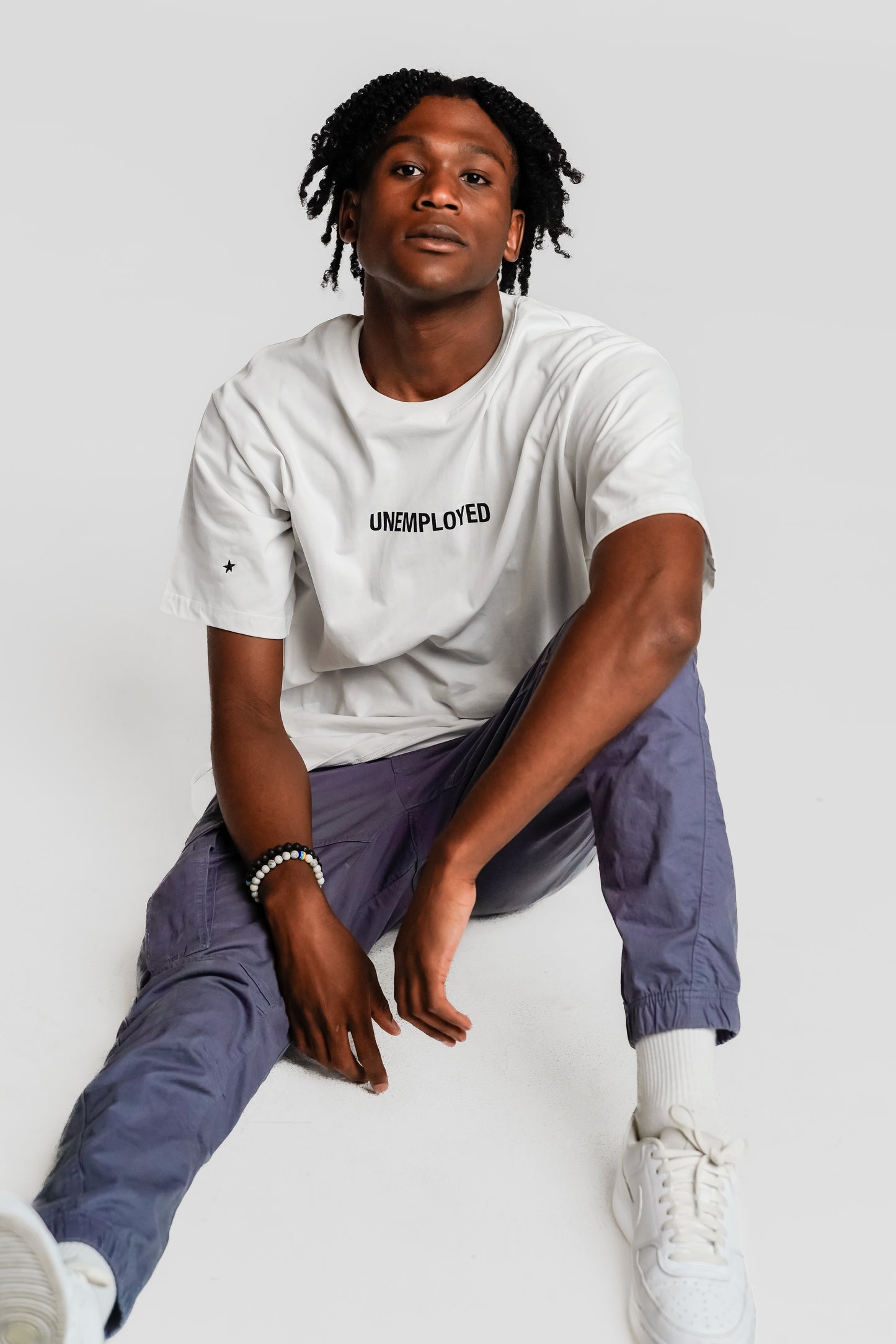 UNEMPLOYED TEE WHITE - FRONT OF