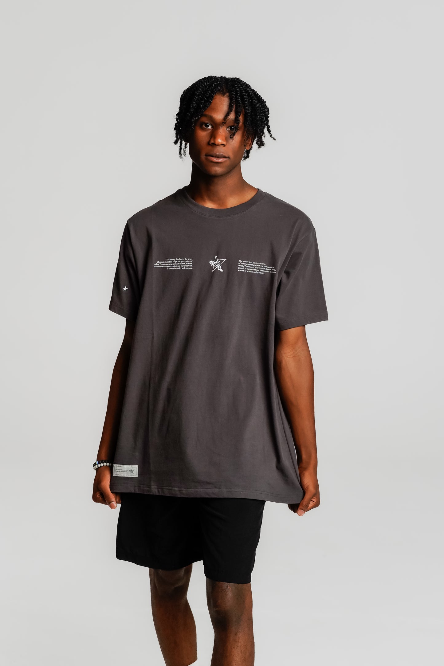 THREE SETTER TEE SHADOW GREY - FRONT OF