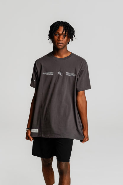 THREE SETTER TEE SHADOW GREY - FRONT OF