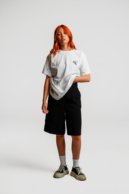 VALLDOREIX STATEMENT TEE WHITE - FRONT OF