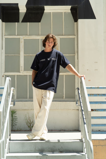 THREE SETTER TEE ICONIC NAVY - FRONT OF
