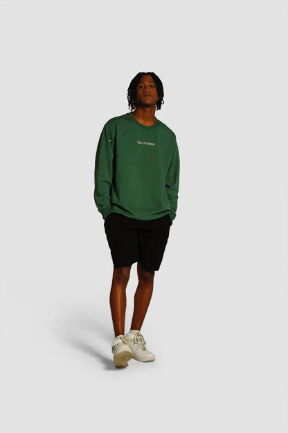 CREWNECK TENNIS & TEQUILA FOREST GREEN - FRONT OF