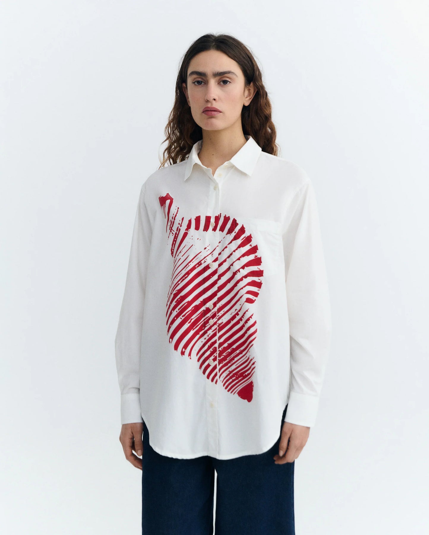 CAMISA OVERSIZE POPELIN CONCHA ODIE - FRONT OF