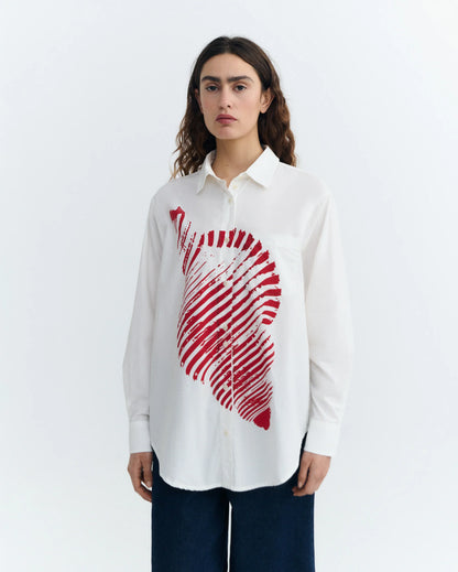 CAMISA OVERSIZE POPELIN CONCHA ODIE - FRONT OF