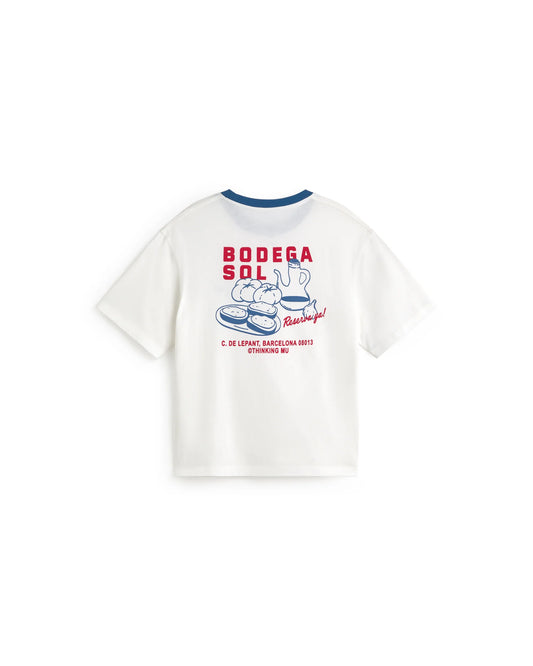 CAMISETA CONTRASTE AZUL BODEGA SOL LUCIA - FRONT OF