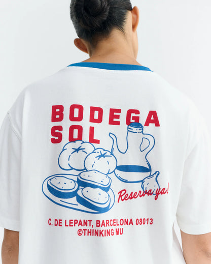 CAMISETA CONTRASTE AZUL BODEGA SOL LUCIA - FRONT OF